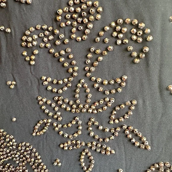 Betsy & Adam Beaded Gown Cognac Black Tie Formal MOTB Gala Old Money Elegant 14W - Picture 7 of 14